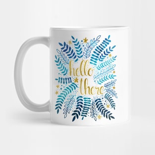 Hello There - Blue & Gold Mug